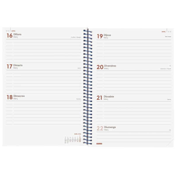 Agenda Finocam Year setmana vista