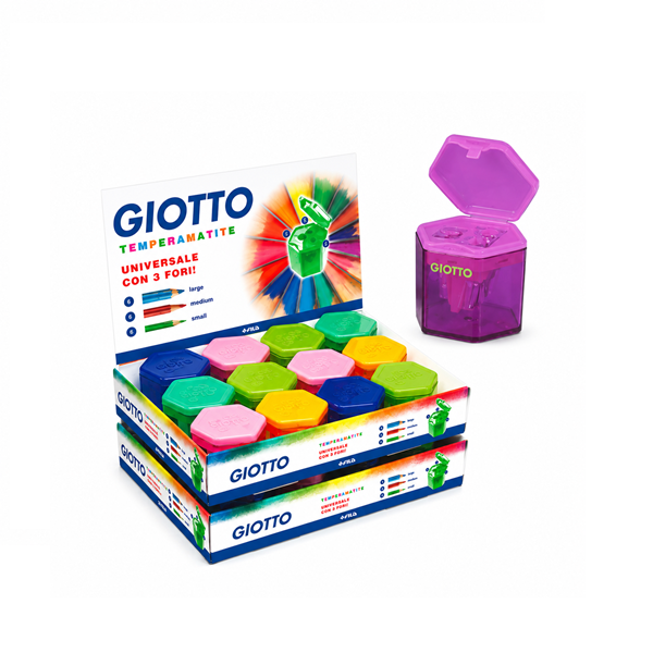 Afilallapis Giotto plàstic amb dipòsit hexagonal 3 usos