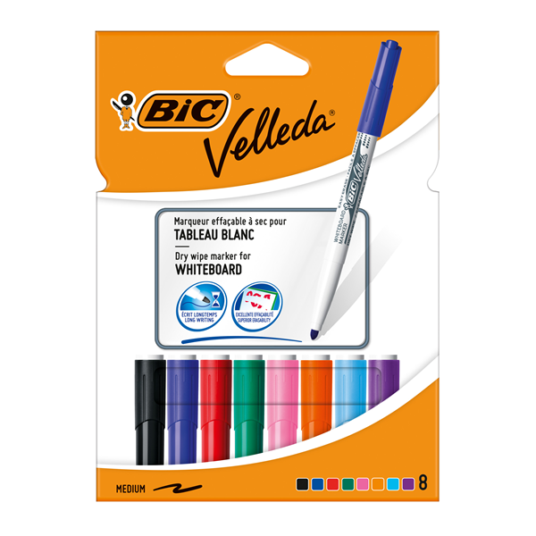 Estoig retoladors pissarra blanca Bic Velleda Medium 1741