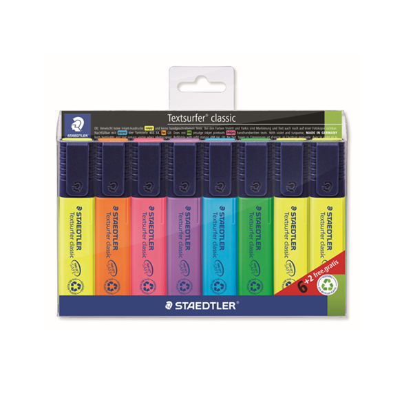 Estoig marcados fluorescents Staedtler Textsurfer 6+2