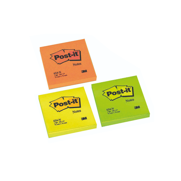 Notes de posar i treure Post-it neó 76x76 mm