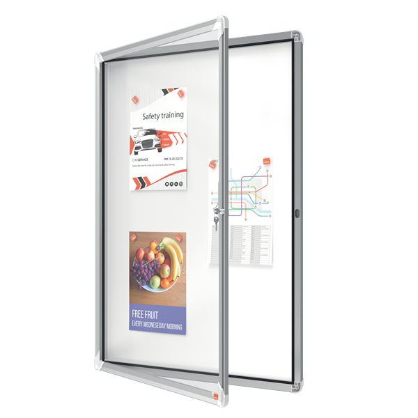 Vitrina d'anuncis interior/exterior blanca horitzontal NOBO Premium Plus