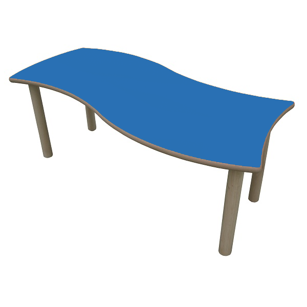 Mesa rectangular onda 120x60 cm T2 53 cm