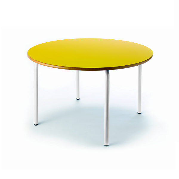 Taula circular 206 pota blanca ø 120 cm alt. 54 cm