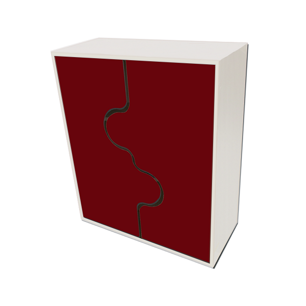 Moble intermig portes onda Blanc