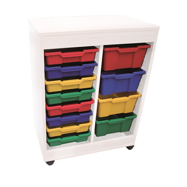 Cubeter intermig doble accés 2 columnes Blanc