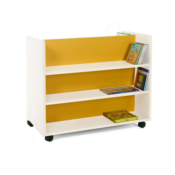 Carro librería doble frontal infantil blanco
