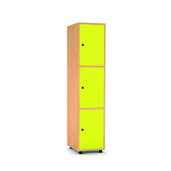 Taquilla haya 3 puertas 1 columna 40 cm
