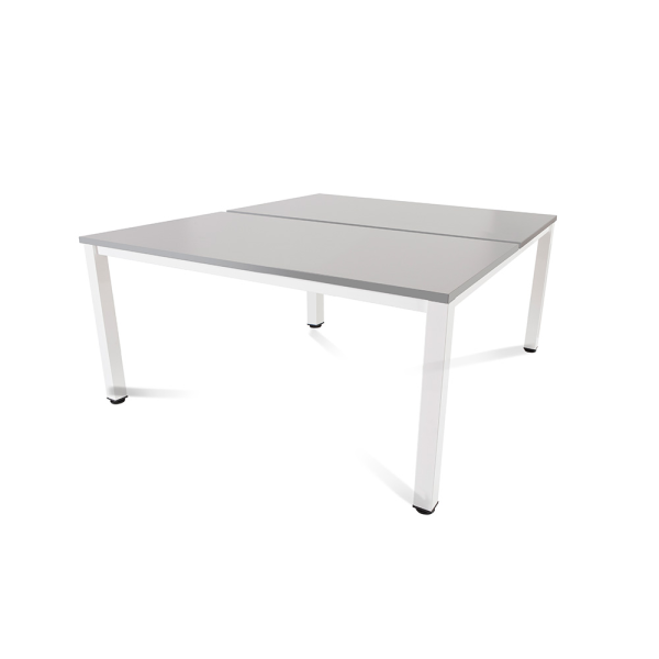Taula EXECUTIVE rectangular doble estructura blanca 160x163 cm