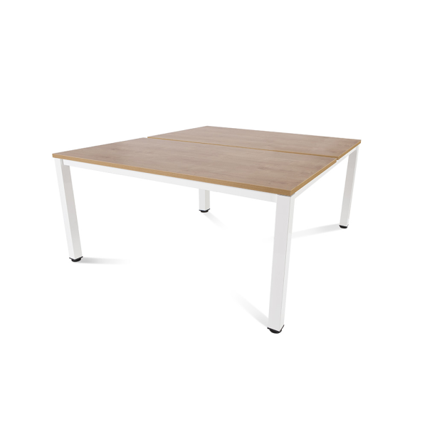 Taula EXECUTIVE rectangular doble estructura blanca 160x163 cm