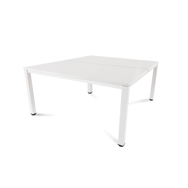 Taula EXECUTIVE rectangular doble estructura blanca 160x163 cm