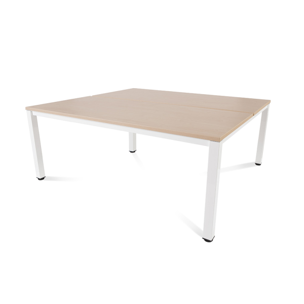 Mesa EXECUTIVE rectangular doble estructura blanca 180x163 cm