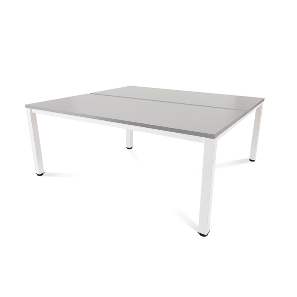 Mesa EXECUTIVE rectangular doble estructura blanca 180x163 cm