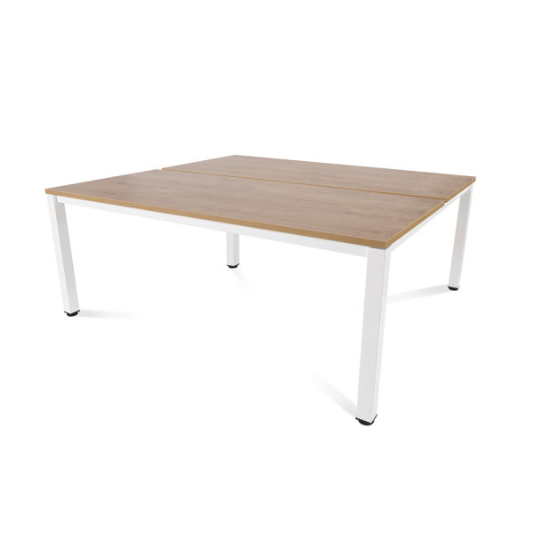 Mesa EXECUTIVE rectangular doble estructura blanca 180x163 cm