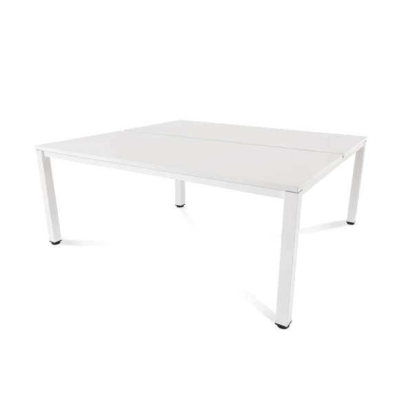 Mesa EXECUTIVE rectangular doble estructura blanca 180x163 cm