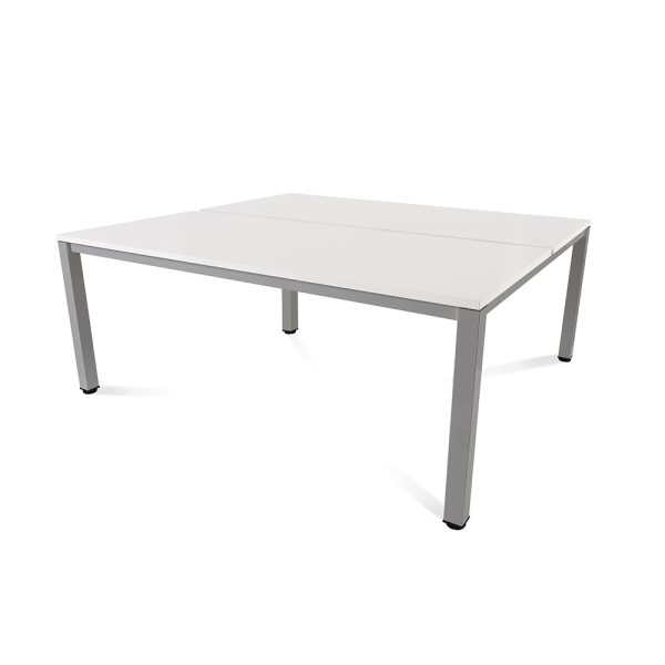 Taula EXECUTIVE rectangular doble estructura gris 180x163 cm