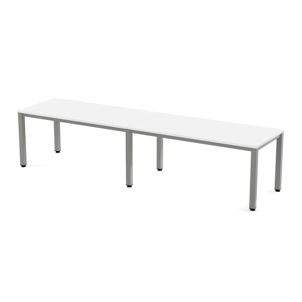 Mesa EXECUTIVE rectangular doble estructura gris 360x80 cm