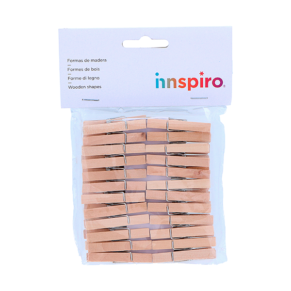 Pinzas de madera medianas Innspiro