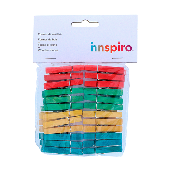 Pinzas de madera medianas Innspiro