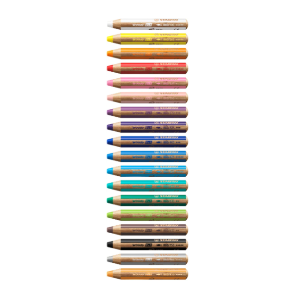 Lápices de colores Stabilo Woody 3 en 1 unicolor