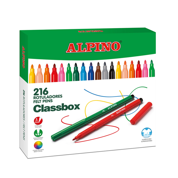 Lot escolar retoladors Alpino standard