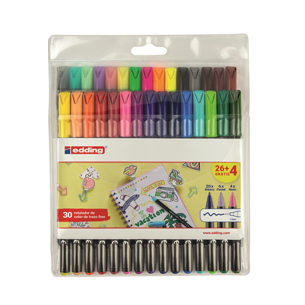 Retoladors Edding 1200 clàssic, neó i pastel assortits