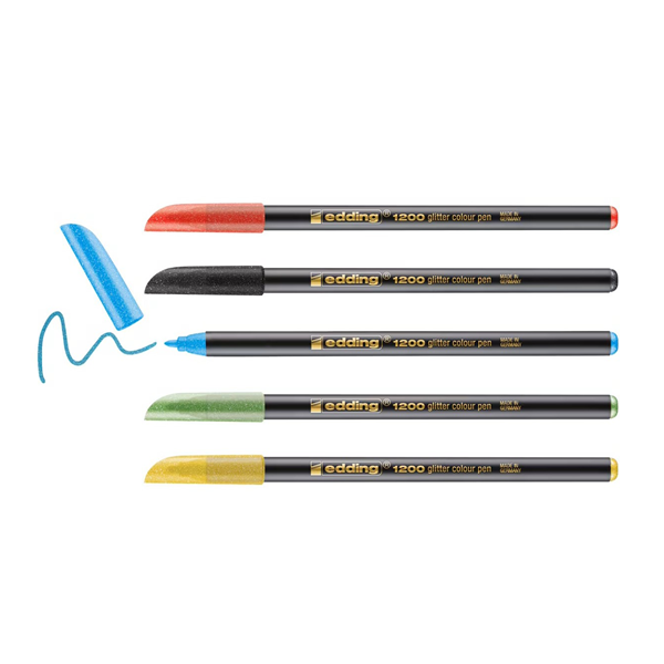 Estuche 15 + 6 gratis edding 1200 y 1340 glitter
