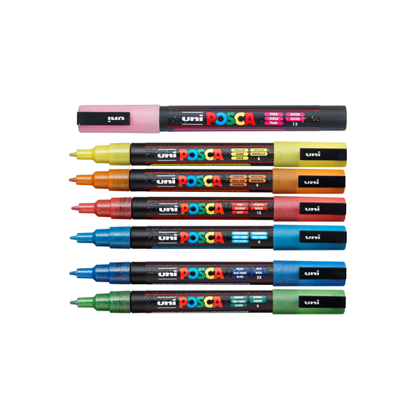 Retoladors Uni Posca PC-3M purpurina