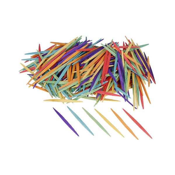 Pack 2500 palillos planos de colores