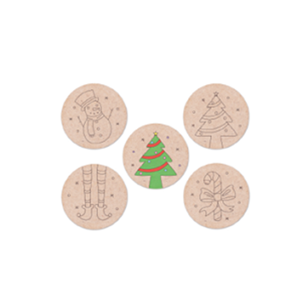 Posavasos de madera navidad