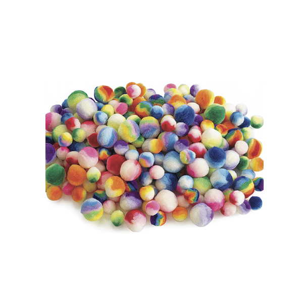 Pompones arco Iris