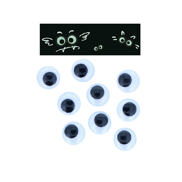 Ojos móviles adhesivos fluorescentes Innspiro