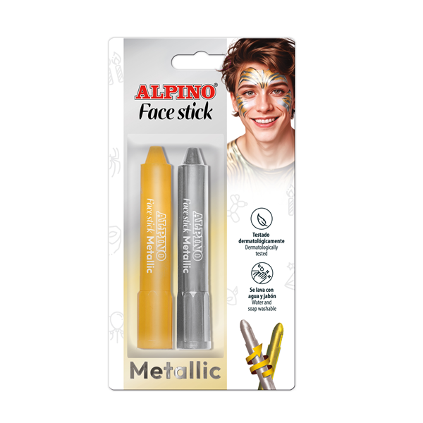 Maquillaje Alpinio face stick metalizado