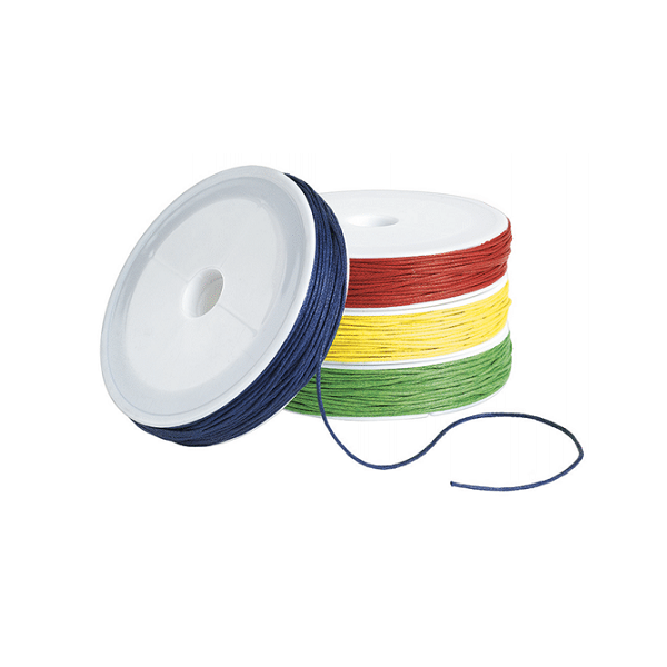 Cordón de algodón encerado de colores