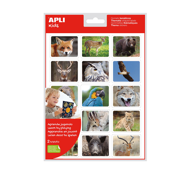 Sobre gomets temàtics realistes Apli Animals marins