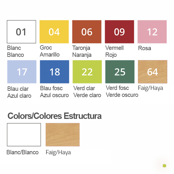 Prestatge blanc laterals arrodonits 119x22x22