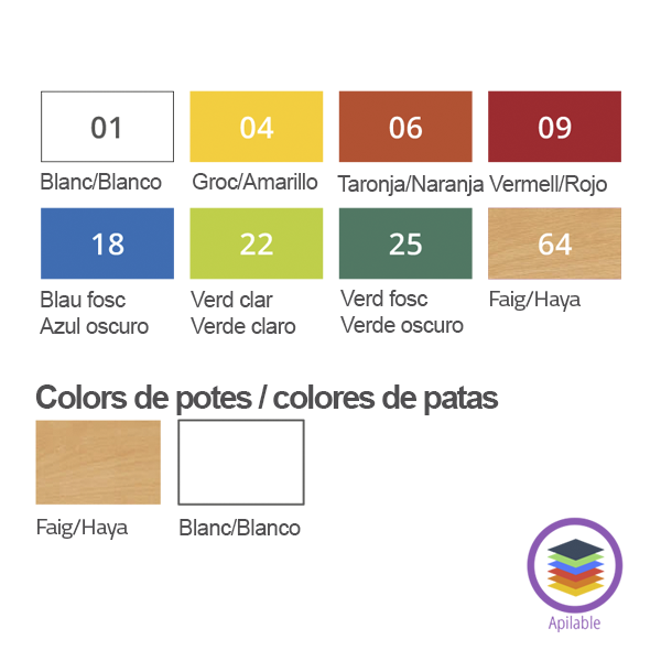 Silla LIBRARY patas patín blancas 36 cm