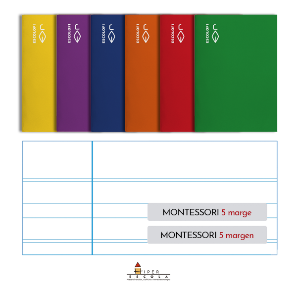 Llibretes Escolofi Quart 50 fulls pauta montessori 5 mm