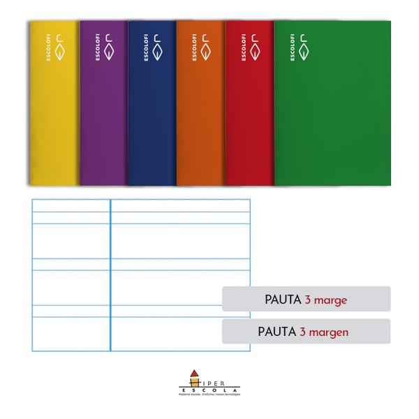 Llibretes Escolofi Quart 50 fulls pauta 3 mm