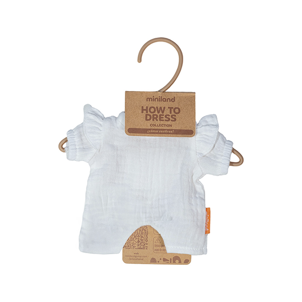 Pijama blanc amb gorro 21 cm