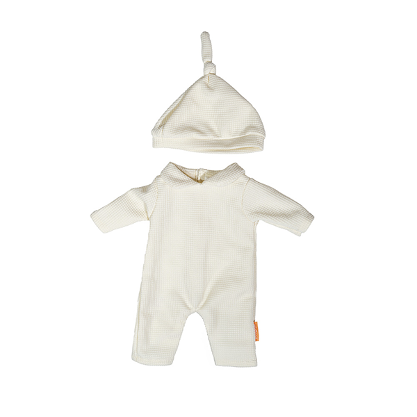 Pijama beige con gorro 38 cm