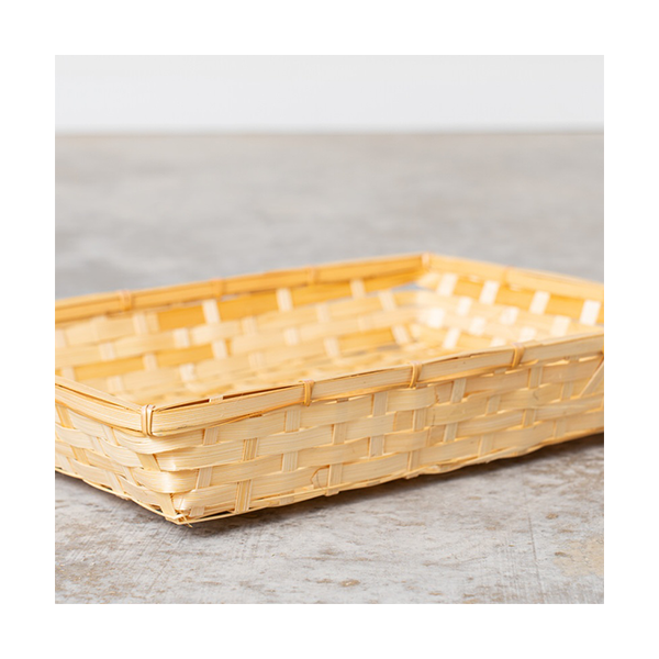 Bandeja rectangular de bambú 36x26x7 cm