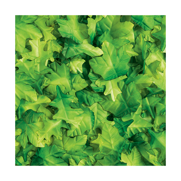 Fulles verdes de tela.