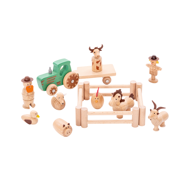 Lot de granja de fusta
