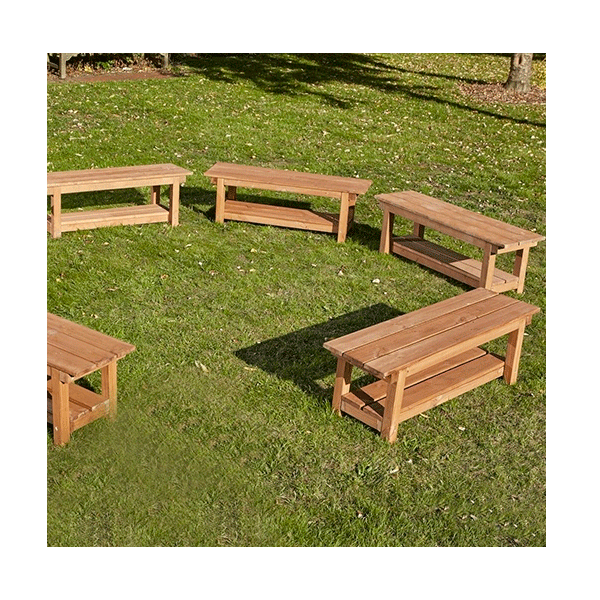 Set de 6 bancos para exterior
