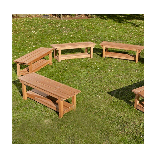 Set de 6 bancos para exterior