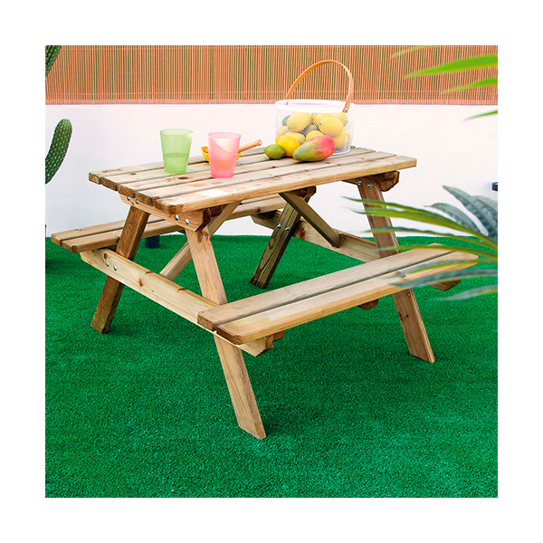 Taula pícnic infantil 90x90x56cm