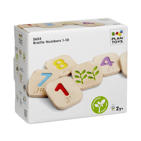 Números en braile de l'1 al 10 Plantoys