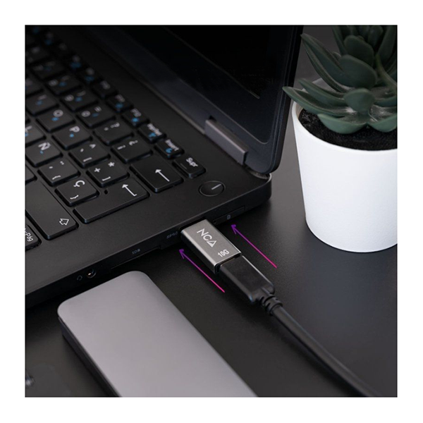 Adaptador USB-A 3.1 GEN2 a USB-C, USB-A/M-USB-C/H, Gris