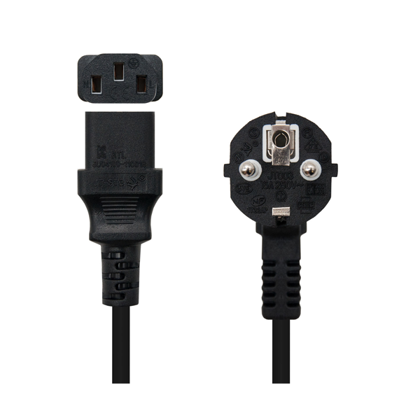 Cable alimentació CPU, CEE7/M-C13/H, negre, 3.0 m